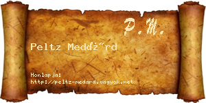Peltz Medárd névjegykártya